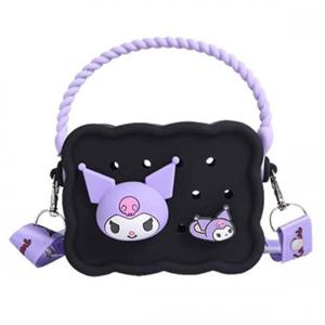 산리오 블랙쿠로미 실리콘 가방 미니 토트백 크로스백