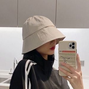 남녀공용 둥근 무지 버킷햇 데일리 통기성 벙거지모자