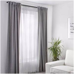이케아 릴 망사커튼한쌍 화이트 280x250cm 커튼 거실커튼 침실커튼
