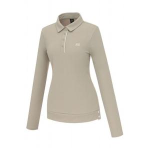 [23구골프][23구]여성 사이드 버튼 심플 긴팔 카라 티셔츠 EN3LT