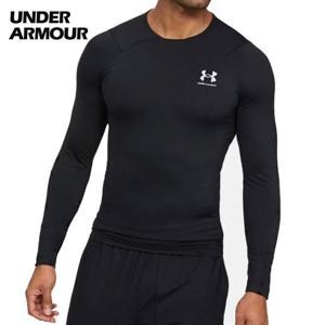 언더아머 남성 UA 아머 히트기어 컴프레션 기능성 긴팔티 블랙 1361524-001