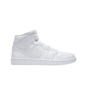 조던 1 미드 트리플 화이트 554724-130