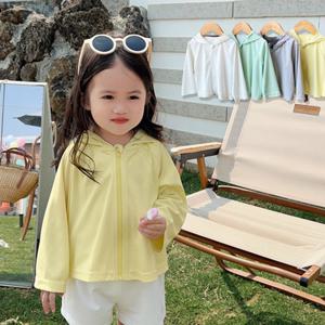 [엠케이] 심플비치 아동 자외선차단 긴팔 매쉬 후드집업 205769