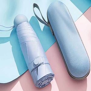 캡슐형 스카이블루 양산 우산 5단