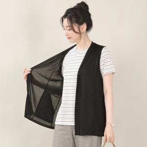 [애비뉴투지]인견 쿨 아이스 브이 여름 주머니 하프 조끼 V06501