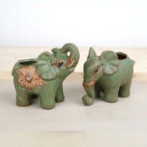 연두 코끼리 한쌍 미니화분/다육화분