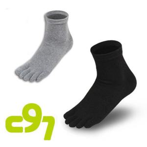 면100 발가락 중목 양말 3족 (숙녀)