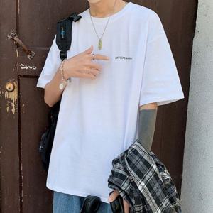 면반팔티셔츠 넥라운드 기본 오버핏 남성상의 캐주얼