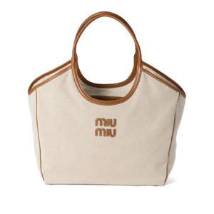 25 FW 미우미우 아이비 캔버스 토트 백 5BG286VOOOACRN TP437406675