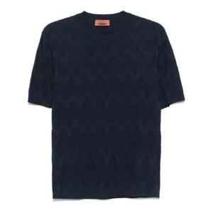 25 FW 미쏘니 지그재그 니트 티셔츠 US25SL02BK043Z TP434369963