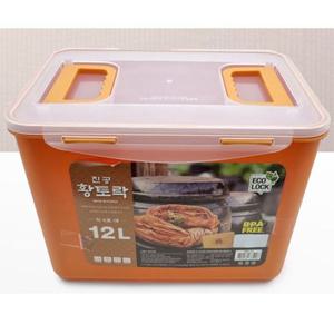 황토락 김치통 김장 밀폐 용기 진공 반찬통 12리터