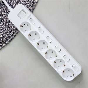 전원케이블 국산 케이텍 KS 개별 멀티탭 6구 16A 멀티 콘센트