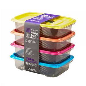 씨밀렉스 냉동실 킵프리저 780ml 4개 밀폐용기 소분용