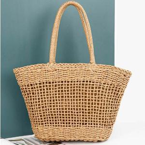 캐주얼 라탄 바구니 손가방 여름 쇼퍼백 카키 가방