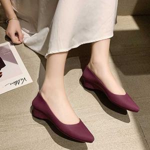 발이 편한 여성 플랫 단화 데일리 외출 신발 젤리화