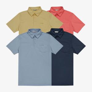 [크로커다일남성]사선 조직 카라 티셔츠 CDAABT2481_JJ