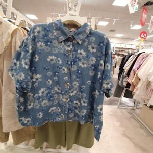 라티움 HC13 연청꽃면남방 T2523bl18