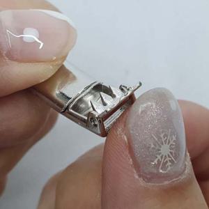 매듭없는 운동화 신발끈 자석클립 실버