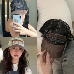 워싱데님볼캡 모자 캐쥬얼 데일리 연청 레터링 로고