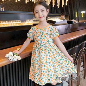 상큼 오렌지 원피스 여아 여름