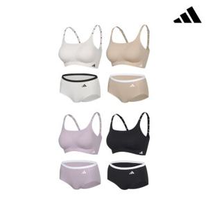 [제로퓨즈][아디다스] 여성 액티브-핏 입는형 메쉬 브라팬티 4세트