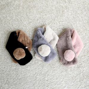 아트박스/더로라 퍼 목도리 - 인조 퍼 방울콤비 S6327