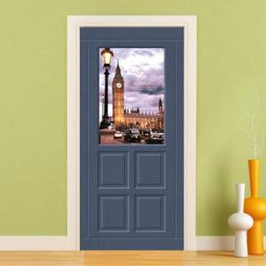 아트박스/제제데코 현관문시트지 엠보에어프리 런던빅벤시계탑