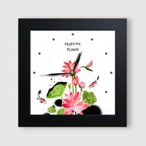 아트박스/꾸밈 ct865-오리엔탈플라워_미니액자벽시계