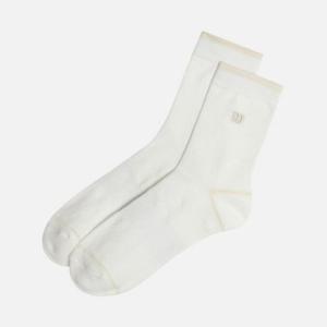 M 윌슨양말 LQC W241006GSO22-WHT 유니 골프 스몰로고 크루 양말