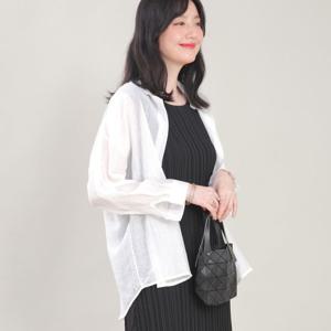 [애비뉴투지]링클 시스루 봄 여름 롤업 긴팔 블라우스 B08429