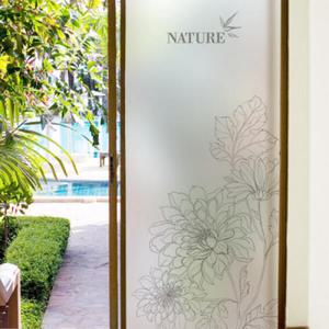 아트박스/꾸밈 cj795_m-무점착유리시트_국화_유리문시트지