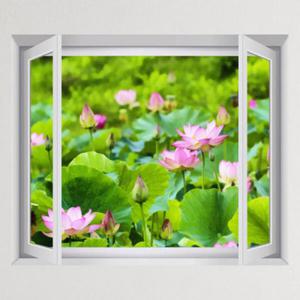 아트박스/꾸밈 cu258-고귀함의연꽃_창문그림액자(중형)