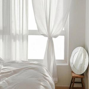 아트박스/메종드룸룸 도니 화이트 쎄미 암막커튼