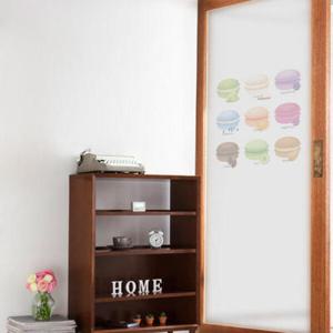 아트박스/꾸밈 cb374_m-무점착유리시트_알록달록마카롱_유리문시