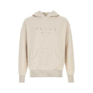 PRADA Melange sand cotton sweatshirt UJL38CSOOO17IP F0018