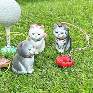 [턴트]심통난고양이 도넛링 골프티걸이4개 골프티꽂이