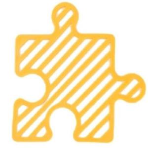 아트박스/와인앤쿡 실리콘 퍼즐 냄비받침(오렌지) 1개