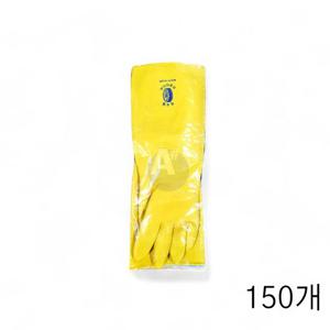 보생 공업용 고무장갑 노랑 대 10호 X150개 공장장갑