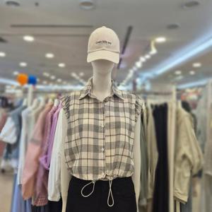 부루앤쥬디 세이브존03 부루앤쥬디 민소매 체크 프릴 셔츠 AGBBRGSH103BA