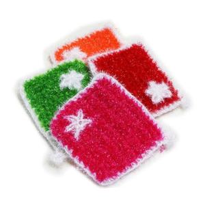 블루윙 핸드메이드 아크릴 사각별 수세미