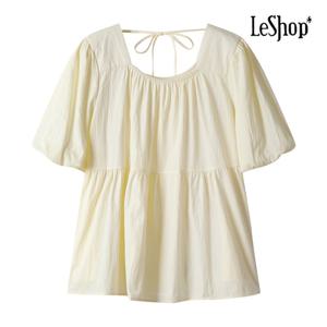 [르샵]백 리본 프릴 블라우스 (BP4BL050A)