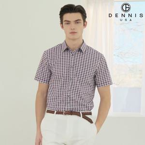 데니스골프 남성 쿨링 스탠다드 반팔셔츠 마젠타_RAQMMST401