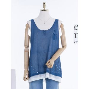 [커스텀에이블]이중 레이어드 민소매 니트_T2506KN644B