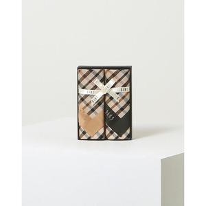 [닥스핸드백]하우스체크 면 손수건 2종세트 DCHA5F002I2