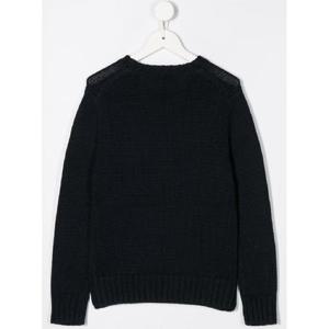 POLO RALPH LAUREN KIDS 플래그 디테일 블루 니트 스웨터 323668285001