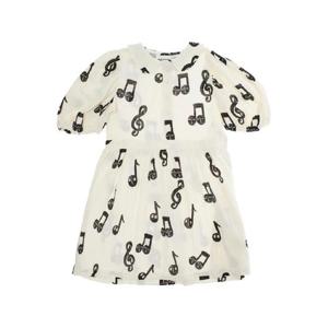 MINI RODINI KIDS 노트 모슬린 SS 드레스 2525012610WHITE