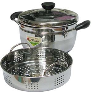 찜통 키친플라워 튤립 스텐 인덕션 찜냄비 26cm 찜솥 양수 스텐냄비