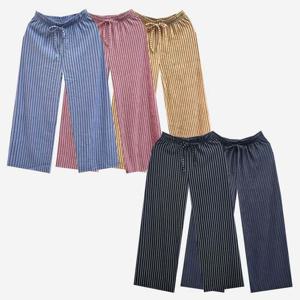 욘데 스트라이프 쿨 찰랑 통바지 SD-240413 여성바지 여자여름바지 얇은바지 주름바지 와이드바지 편한바지 통바지 차르르핏 허리밴딩