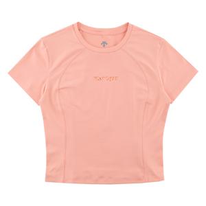 데상트 여성 슬림핏 세미크롭 반팔 티셔츠 SP322TTS76CORL