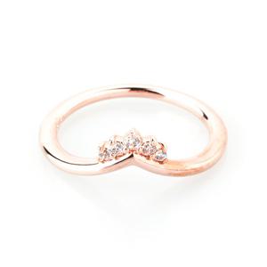 판도라 188282CZ 티아라 위시본 링 반지